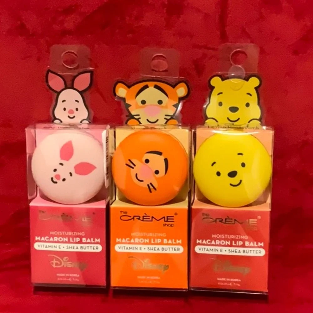 NIB Set of 4 The Crème shop x Winnie the Pooh & friends macaron lip balm - Picture 1 of 2